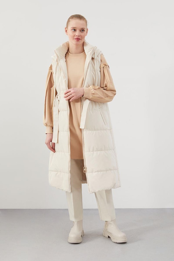 LevidorLevidor Bej Yandan Kemerli  Spor Yelek