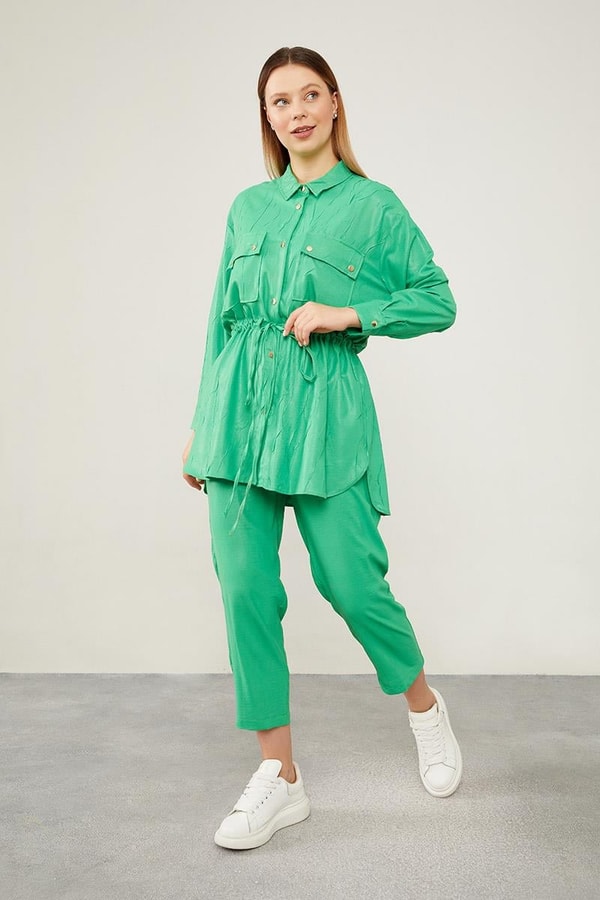 LevidorLevidor Benetton Beli Büzgülü Pantolonlu Spor Takım