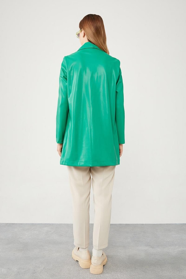 LevidorLevidor Benetton Blazer Astarsız Suni Deri Ceket