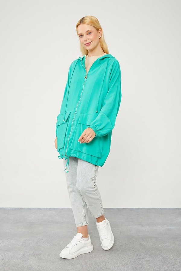 LevidorLevidor Benetton Kapüşonlu Tril Kumaş Kap