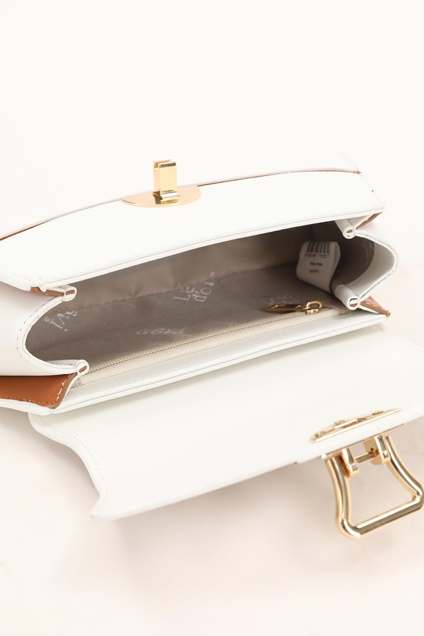 LevidorLevidor BEYAZ - CAMEL Oval El Çantası