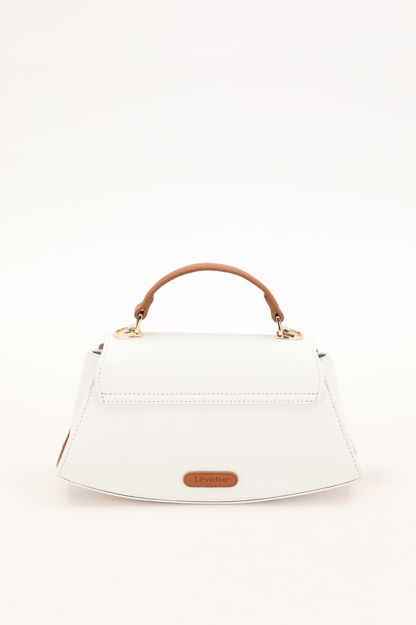 LevidorLevidor BEYAZ - CAMEL Oval El Çantası