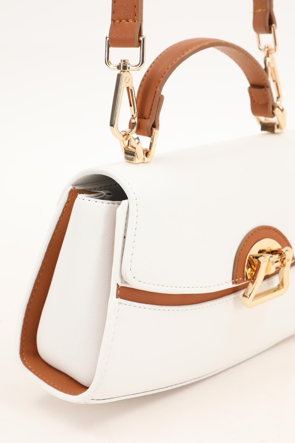 LevidorLevidor BEYAZ - CAMEL Oval El Çantası