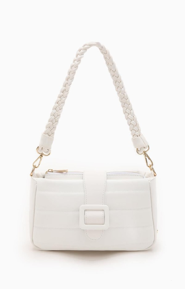 LevidorLevidor Beyaz Kapitone Omuz Çantası