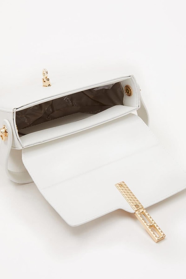 LevidorLevidor Beyaz Kilit Kapamalı El Çantası