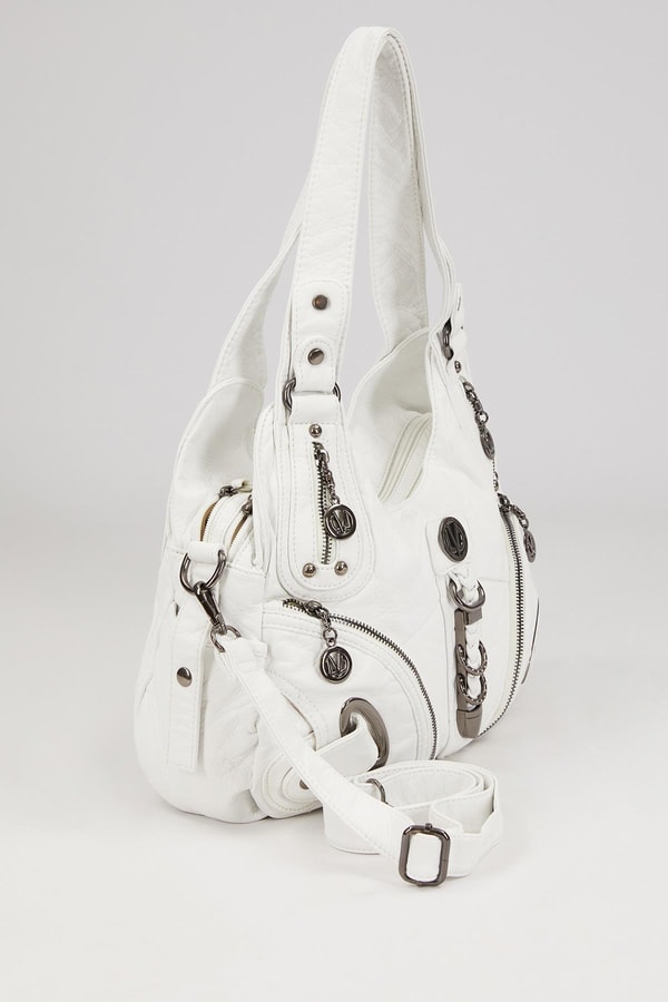 LevidorLevidor Beyaz Metal Detaylı Omuz Çantası