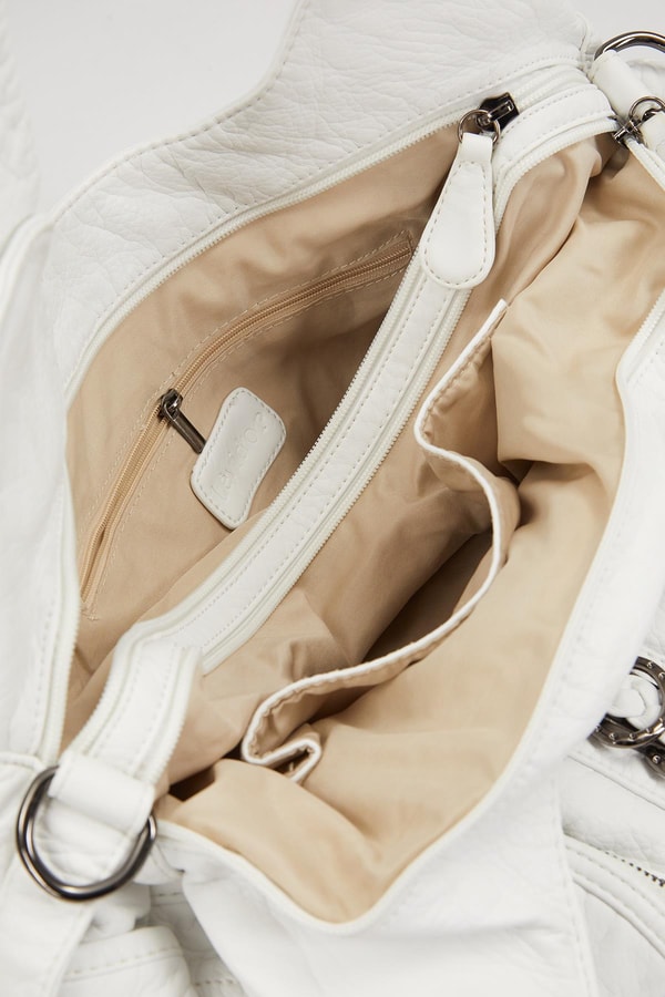 LevidorLevidor Beyaz Metal Detaylı Omuz Çantası