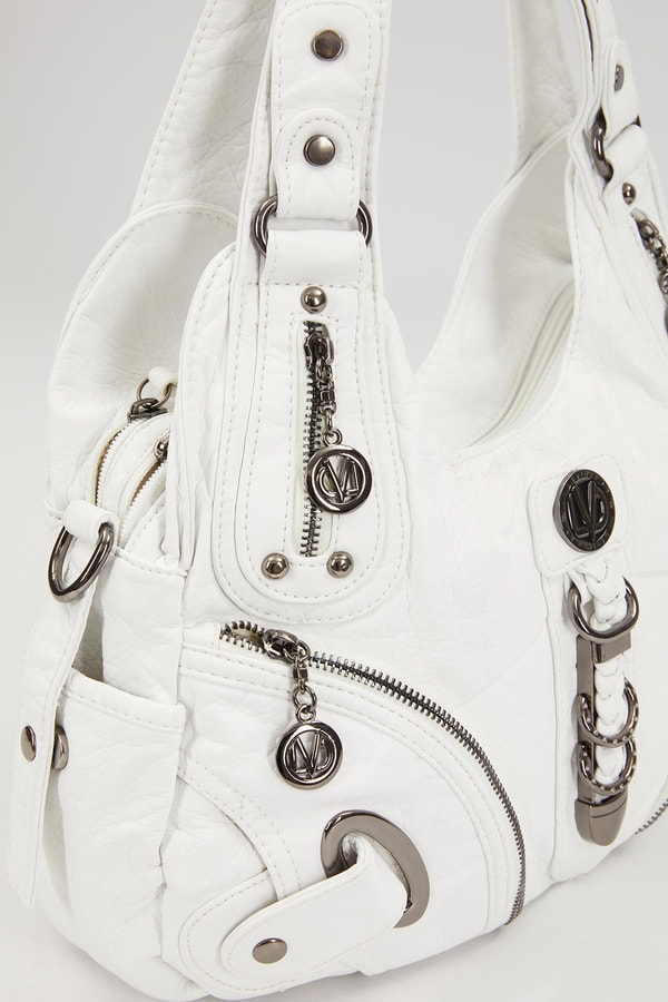 LevidorLevidor Beyaz Metal Detaylı Omuz Çantası