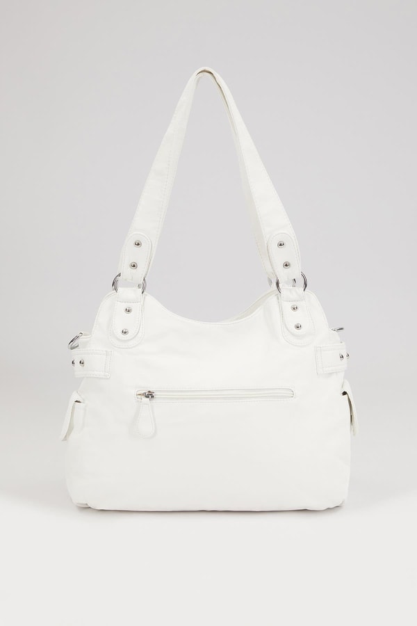 LevidorLevidor Beyaz Örgü Detaylı Omuz Çantası