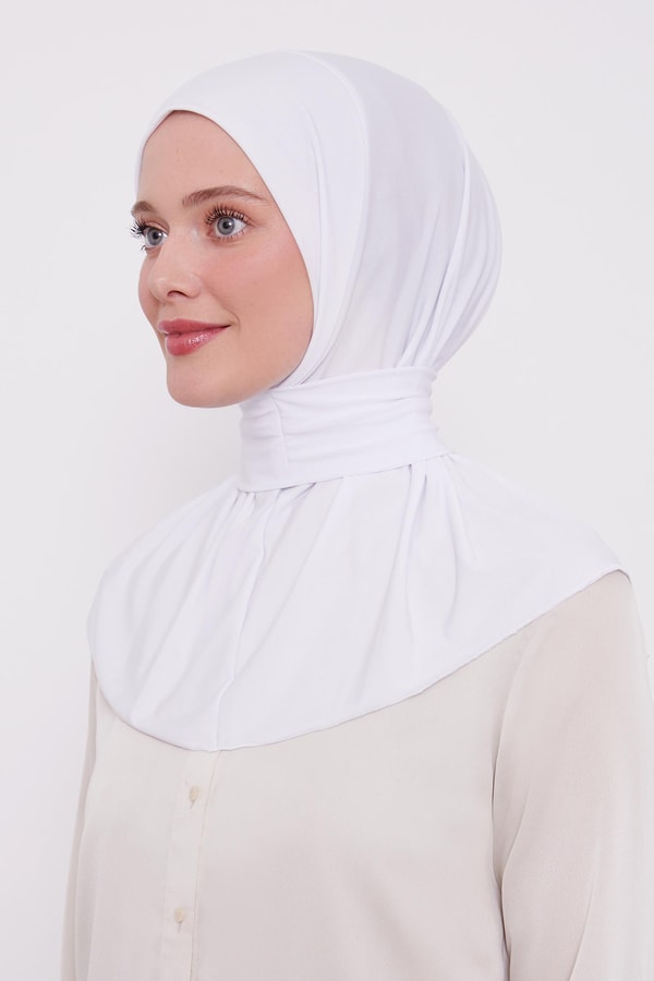 LevidorLevidor Beyaz Pratik Spor Çıtçıt Şal Bone