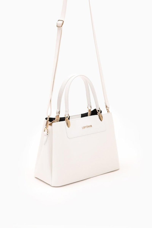 LevidorLevidor Beyaz Üç Bölmeli El Çantası