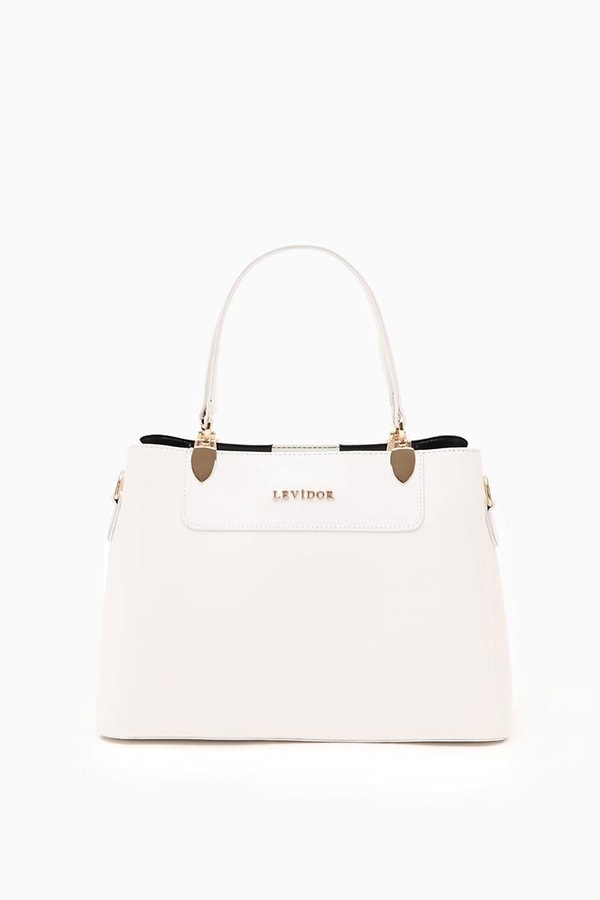 LevidorLevidor Beyaz Üç Bölmeli El Çantası