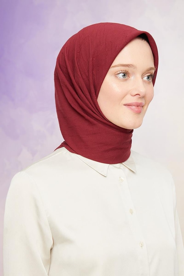 LevidorLevidor Bordo Kraş Şifon Eşarp