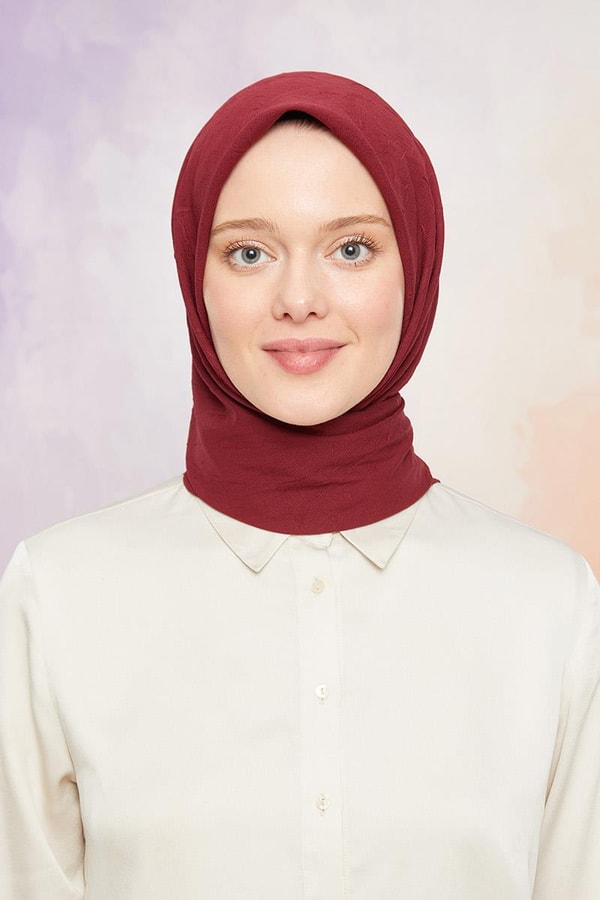 LevidorLevidor Bordo Kraş Şifon Eşarp