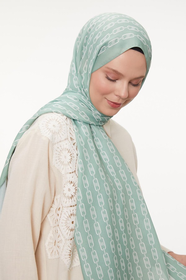 LevidorLevidor Çağla Yeşili Zincir Desen Love Şal