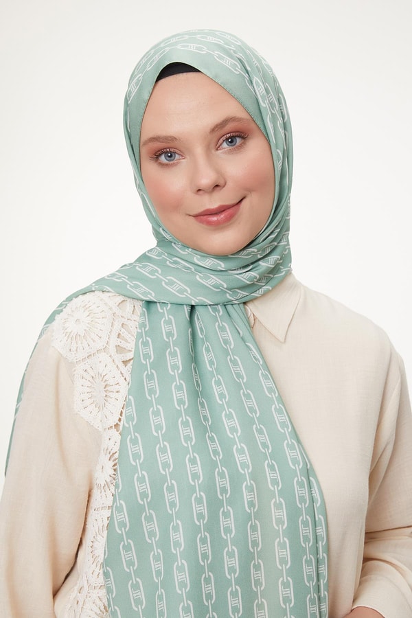LevidorLevidor Çağla Yeşili Zincir Desen Love Şal