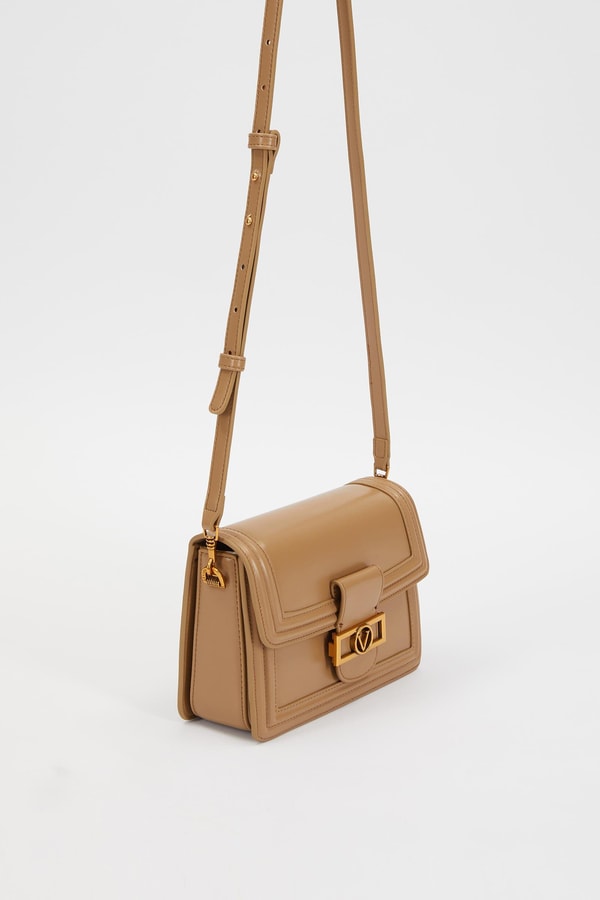 LevidorLevidor Camel Deri Zincir Askılı Omuz Çantası