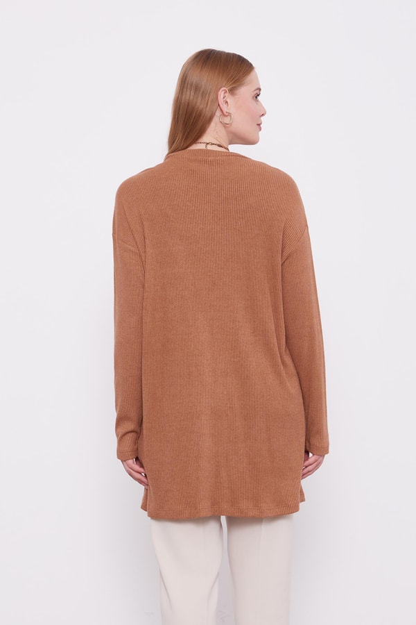 LevidorLevidor Camel Etnik Kolyeli Fitili Kaşmir Tunik