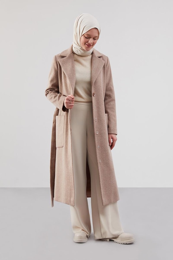 LevidorLevidor Camel Kaşe Kaban