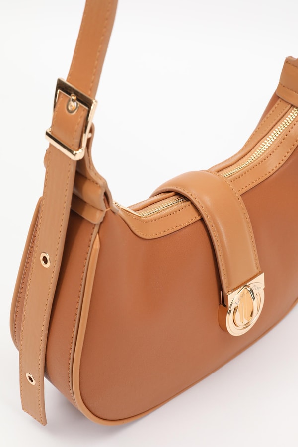 LevidorLevidor Camel Kemer Askılı Omuz Çantası