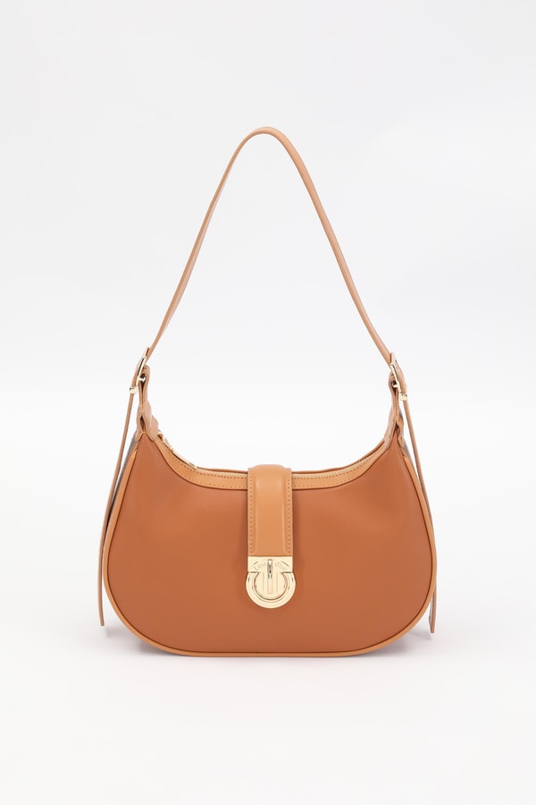 LevidorLevidor Camel Kemer Askılı Omuz Çantası