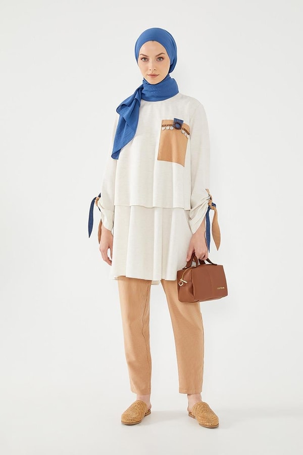 LevidorLevidor Camel Kol Ağzı Bağlamalı Takım