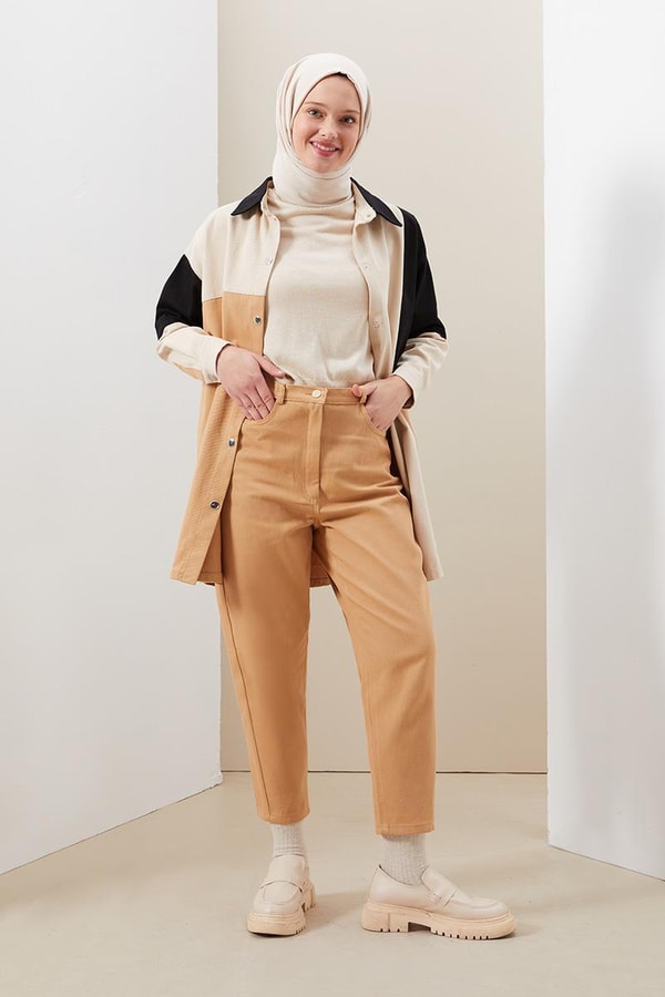 LevidorLevidor Camel Kot Pantolon