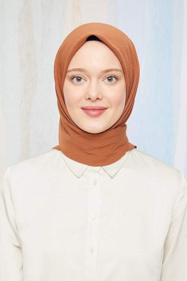 LevidorLevidor Camel Pamuk Cazz Kare Eşarp