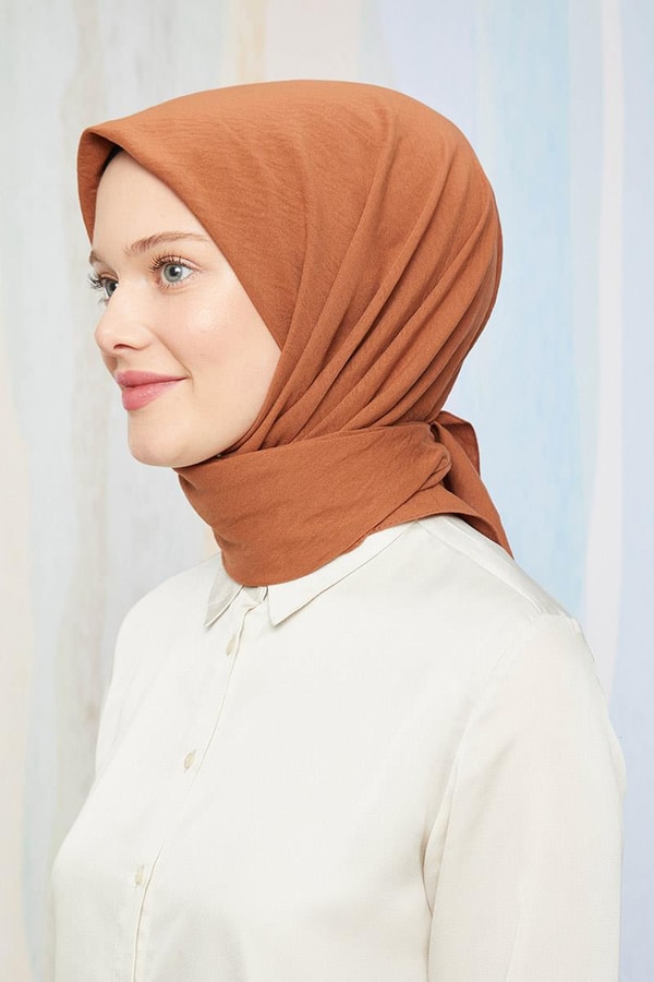 LevidorLevidor Camel Pamuk Cazz Kare Eşarp