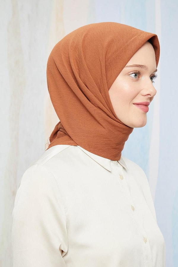 LevidorLevidor Camel Pamuk Cazz Kare Eşarp