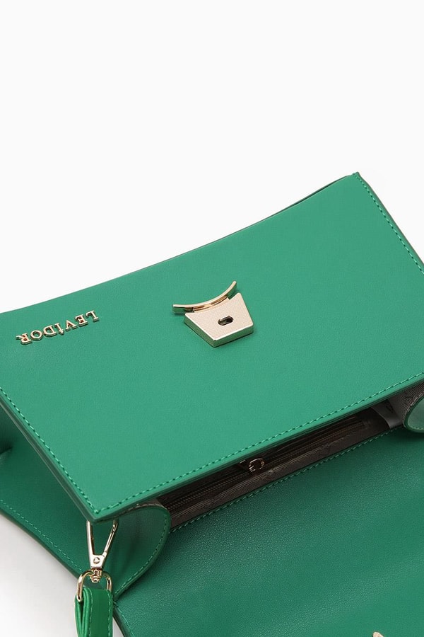 LevidorLevidor Çimen Yeşili Çaıkarılabilir Askılı  El Çantası