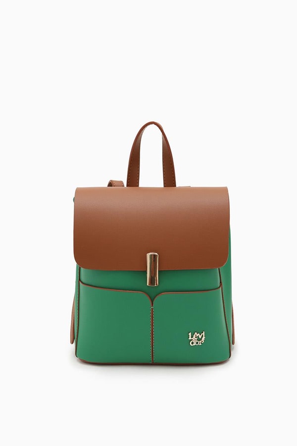 LevidorLevidor Çimen Yeşili Çift Renkli Sırt Çantası