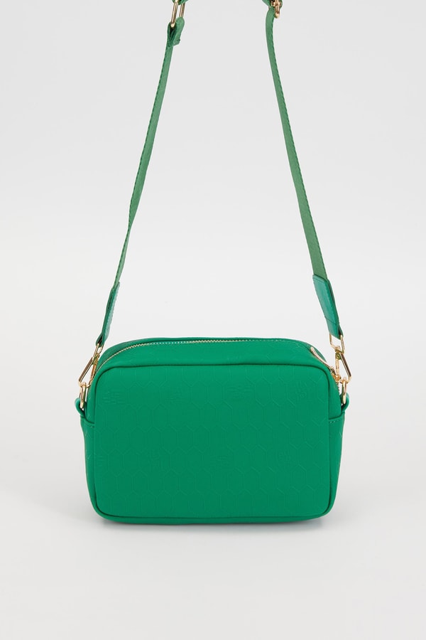 LevidorLevidor Çimen Yeşili Petek Baskılı Omuz Çantası