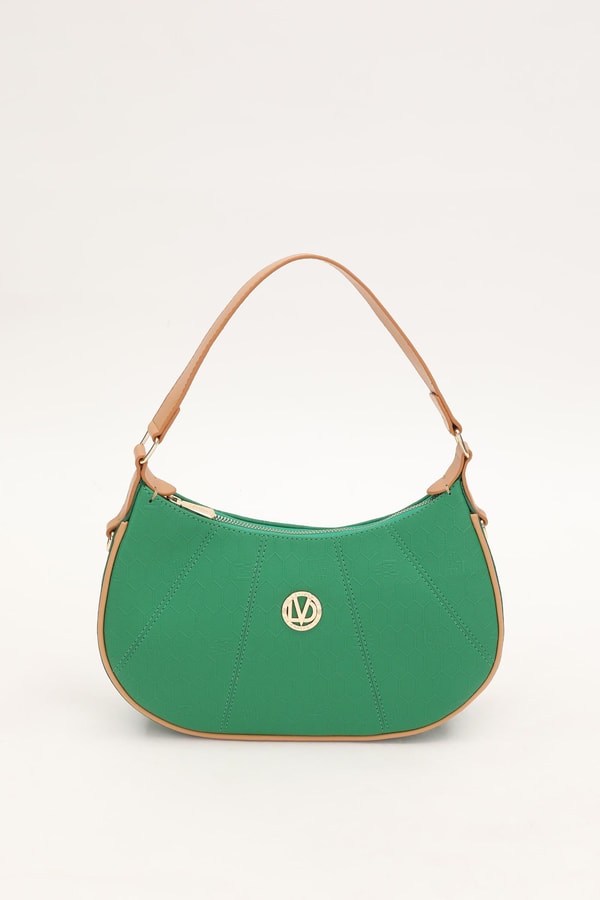 LevidorLevidor Çimen Yeşili Petek Baskılı El Çantası