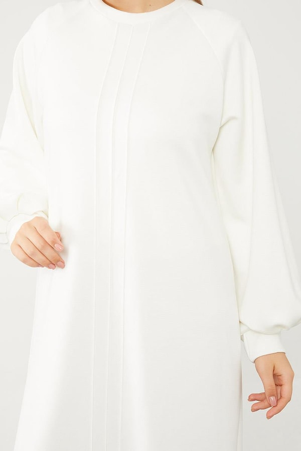 LevidorLevidor Ekru Bisiklet Yaka Şerit Detaylı Spor Elbise