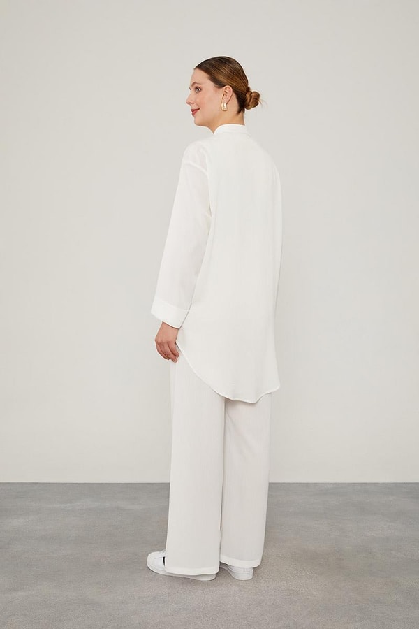 LevidorLevidor Ekru Hakim Yaka Piliseli Kumaş İkili Takım