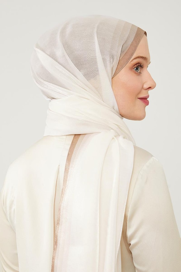 LevidorLevidor Ekru Renk Geçişli Kehribar Şal