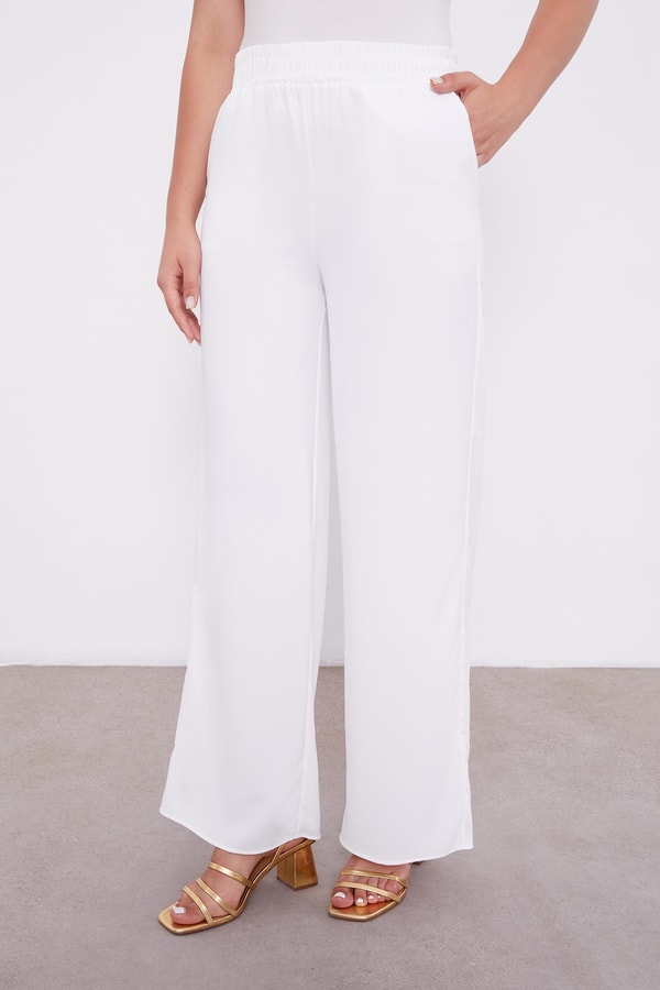 LevidorLevidor Ekru Şifon Pileli Gömlek İkili Takım