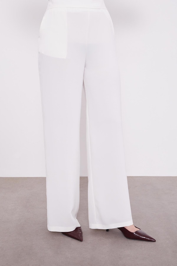 LevidorLevidor Ekru Taş İşlemeli Şifon İkili Takım