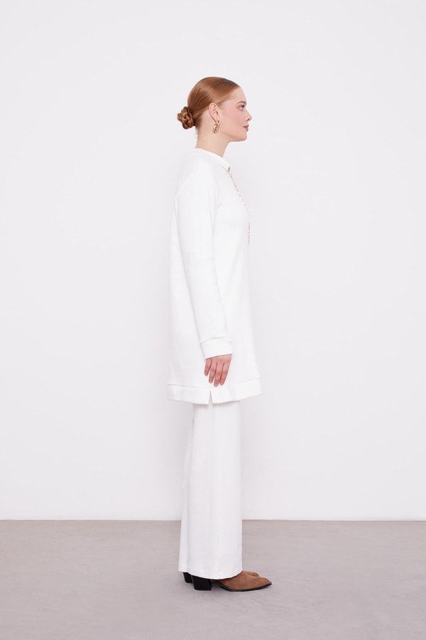 LevidorLevidor Ekru Zincir Detaylı İkili Takım