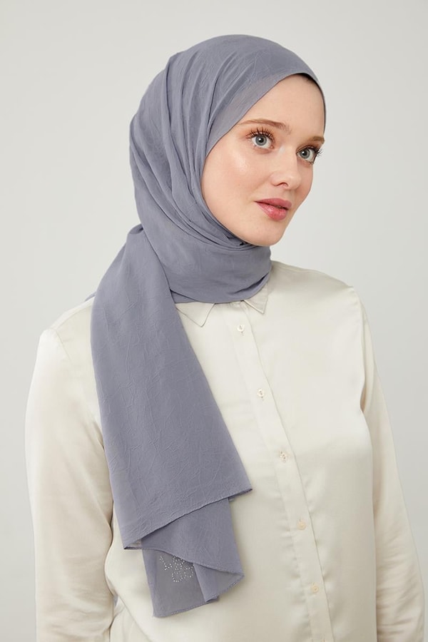 LevidorLevidor Füme Düz Renk Frozen Krep Şal