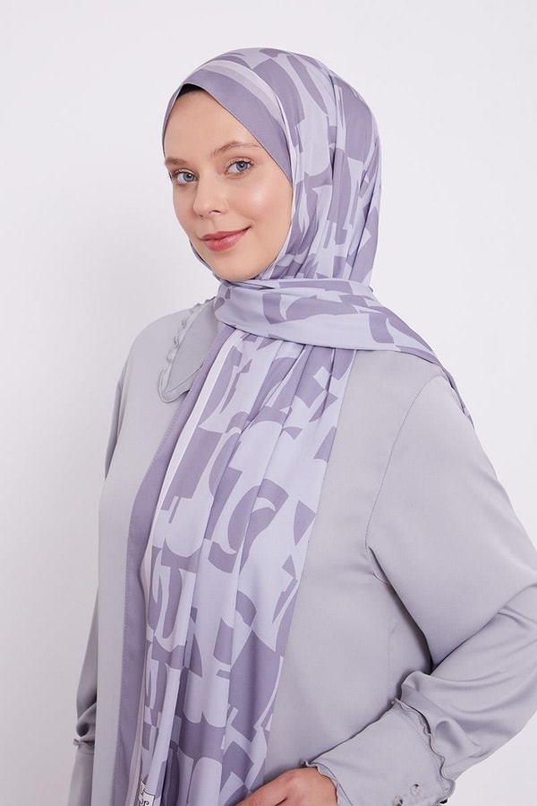 LevidorLevidor Füme Soyut Desen Club Şal