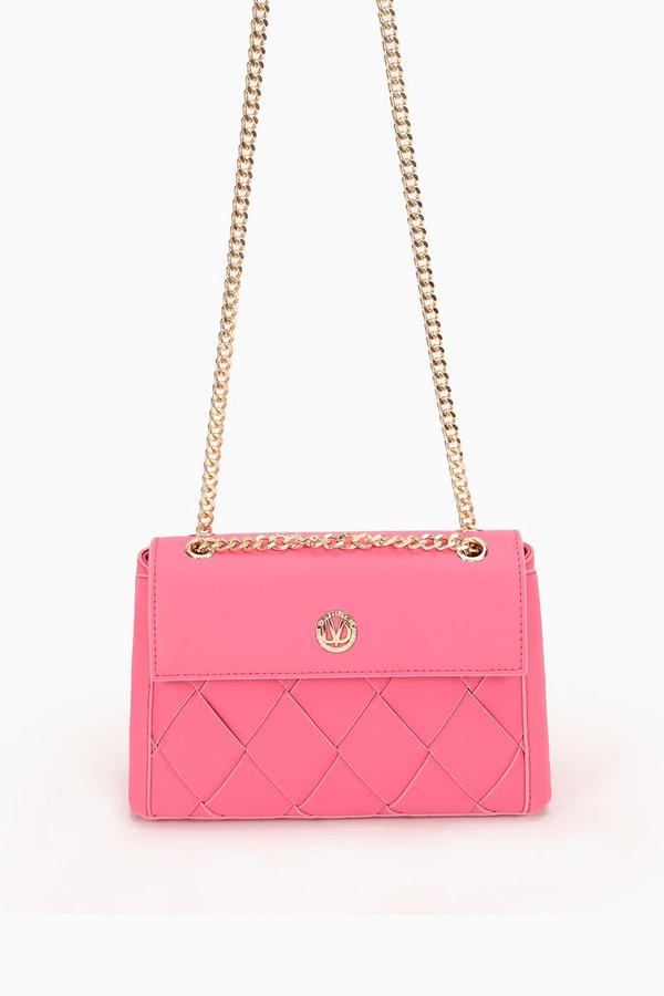 LevidorLevidor Fuşya Baklava Desen Omuz Çantası