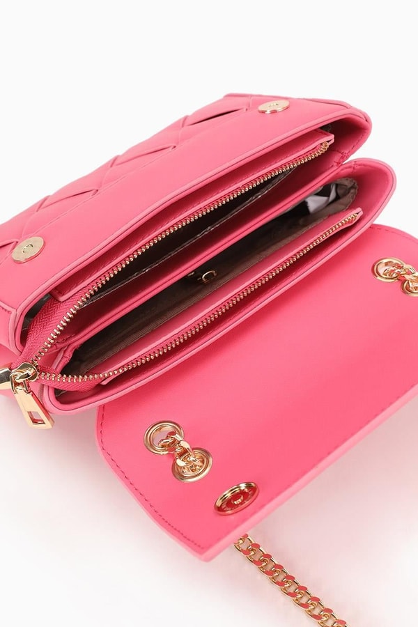 LevidorLevidor Fuşya Baklava Desen Omuz Çantası