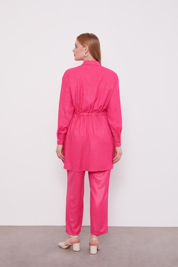 LevidorLevidor Fuşya Beli Büzgülü Pantolonlu Spor Takım