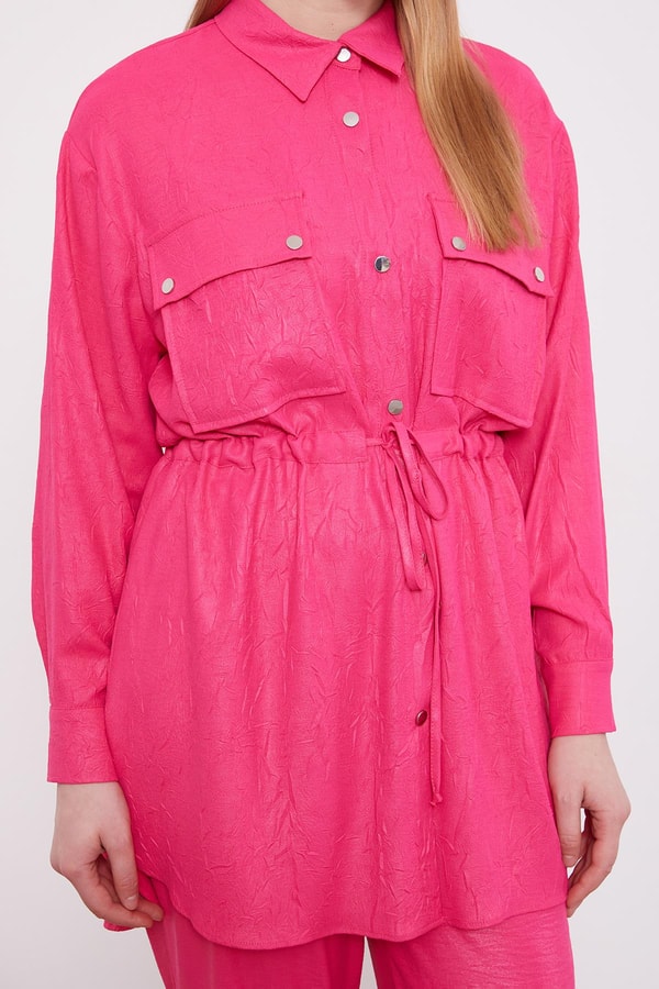 LevidorLevidor Fuşya Beli Büzgülü Pantolonlu Spor Takım