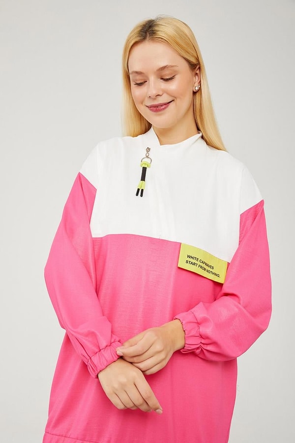 LevidorLevidor Fuşya Bisiklet Yaka Ribanalı Spor Takım