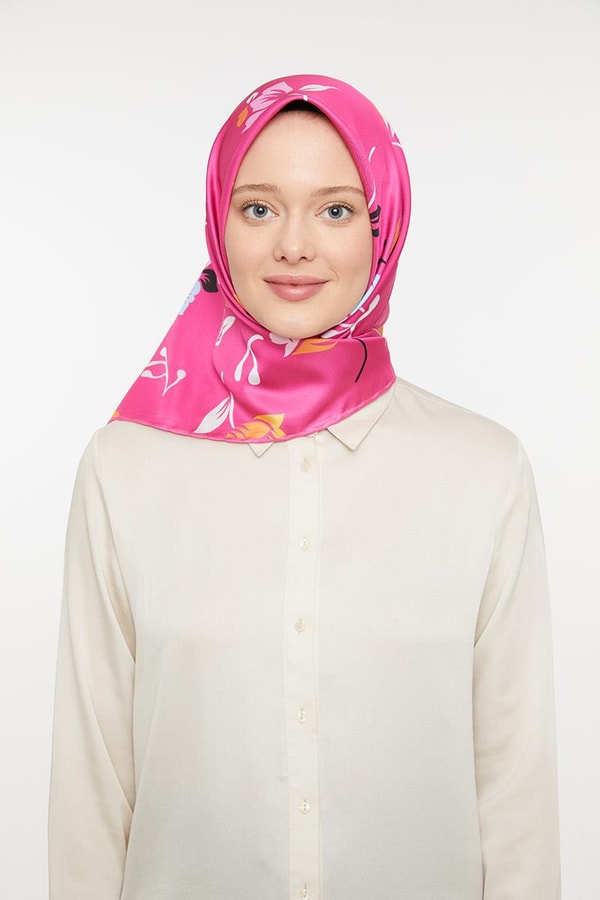 LevidorLevidor Fuşya Trend Twill Eşarp