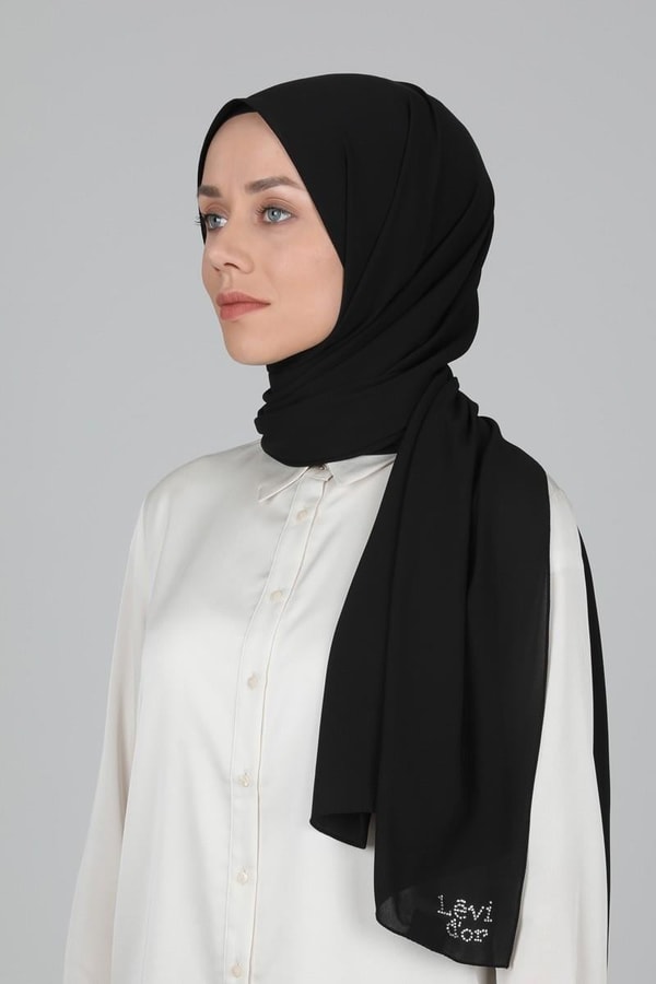 LevidorLevidor Gece Siyahı Lux Şifon Şal