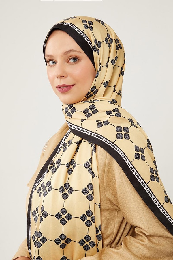 LevidorLevidor Gold Geometrik Desen Angel Şal